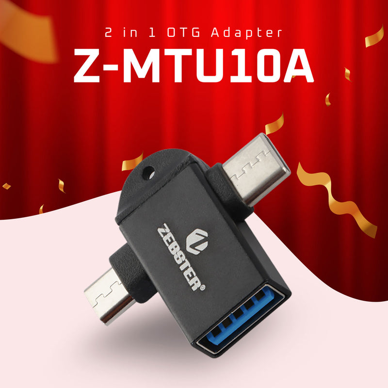 Z-MTU10A 2 in 1 OTG Adapter - Zebronics